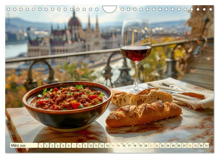 Produktbild: Europa f&uuml;r Gourmets - landestypische Gerichte erleben (Wandkalender 2026 DIN A4 quer), CALVENDO Monatskalender