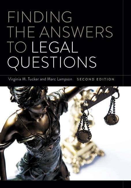 Produktbild: Tucker, V: Finding the Answers to Legal Questions