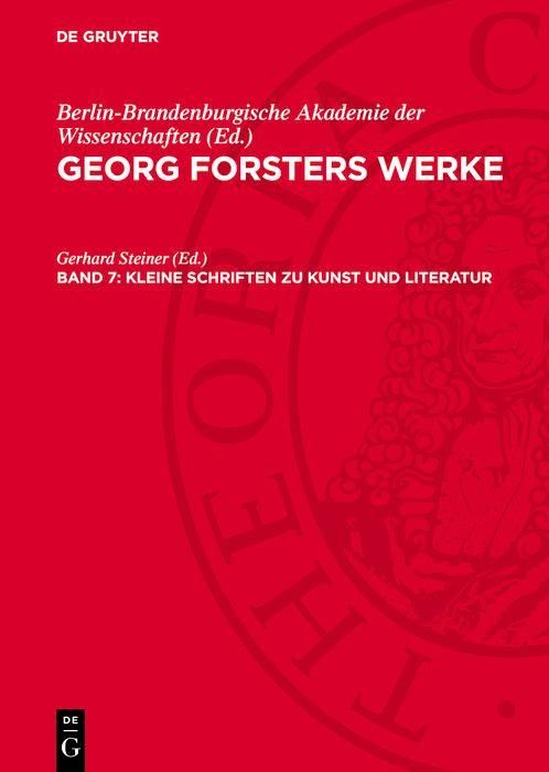 Produktbild: Kleine Schriften zu Kunst und Literatur