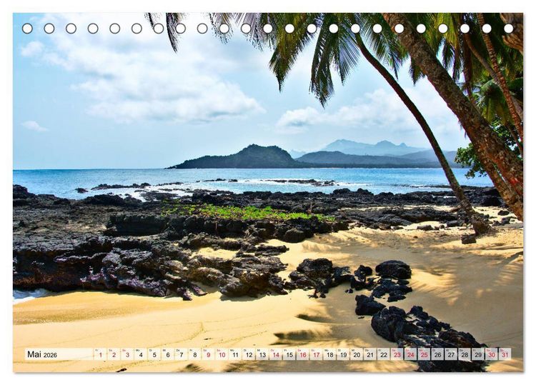 Produktbild: S&atilde;o Tom&eacute; - Inselparadies am &Auml;quator (Tischkalender 2026 DIN A5 quer), CALVENDO Monatskalender