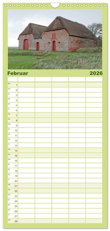 Produktbild: Familienplaner 2026 - Die Insel R&ouml;m&ouml; mit 5 Spalten (Wandkalender, 21 x 45 cm) CALVENDO