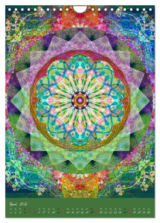 Produktbild: FLORALE MANDALAS (Wandkalender 2026 DIN A4 hoch), CALVENDO Monatskalender