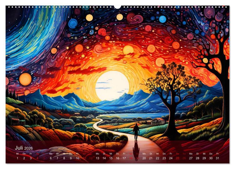Produktbild: Vision&auml;re Leinwand: Kreative Symbole f&uuml;r Tr&auml;ume und Visionen (Wandkalender 2026 DIN A2 quer), CALVENDO Monatskalender
