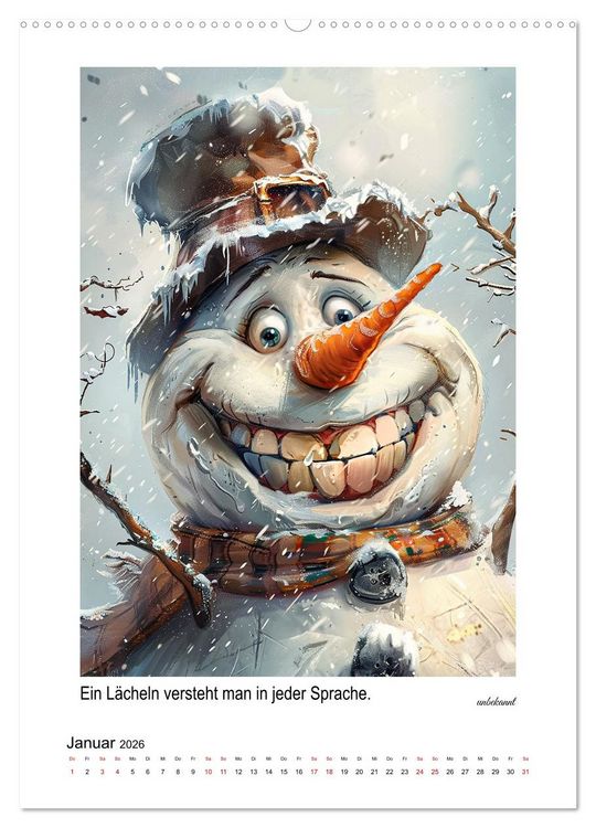 Produktbild: Jeden Tag ein L&auml;cheln (Wandkalender 2026 DIN A2 hoch), CALVENDO Monatskalender