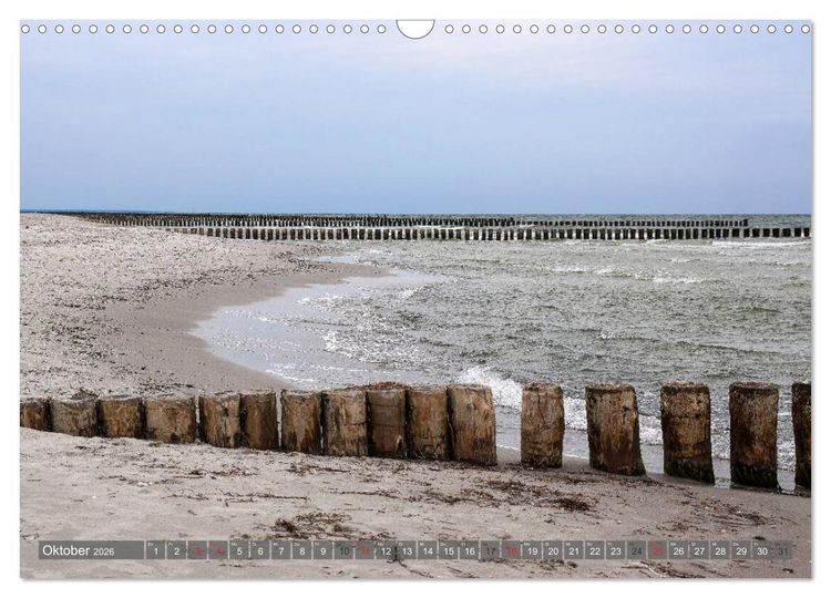 Produktbild: Fischland Dar&szlig; Zingst - wie gemalt (Wandkalender 2026 DIN A3 quer), CALVENDO Monatskalender