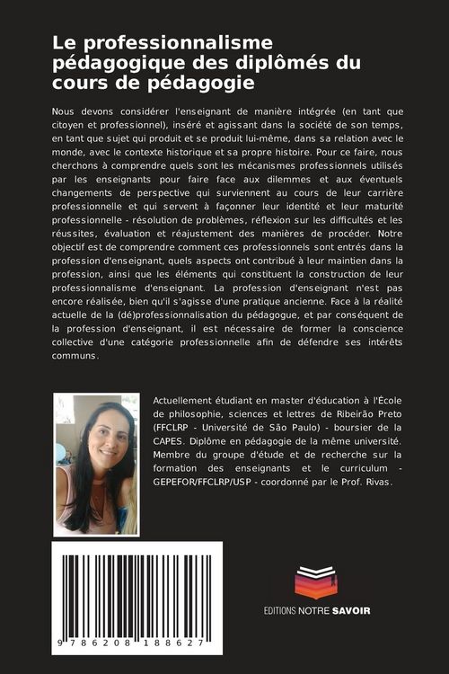 Produktbild: Le professionnalisme p&eacute;dagogique des dipl&ocirc;m&eacute;s du cours de p&eacute;dagogie