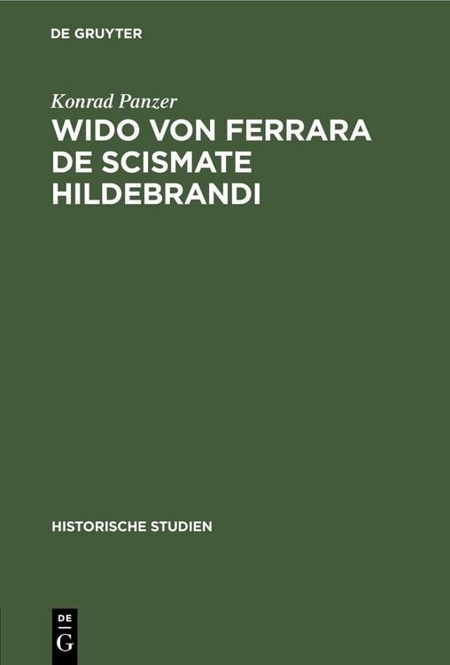 Produktbild: Wido von Ferrara De Scismate Hildebrandi