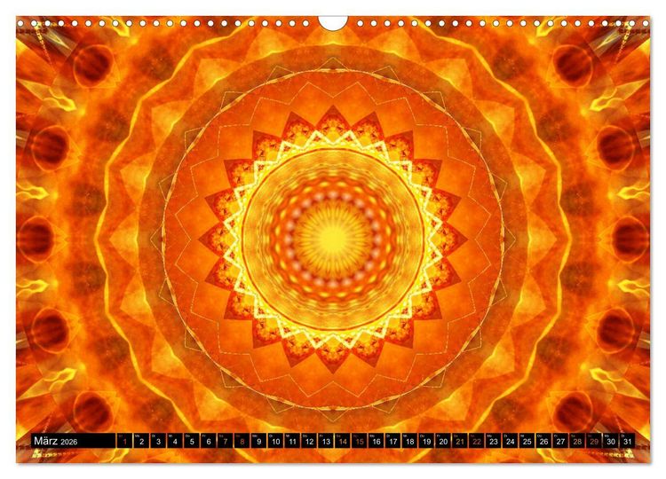 Produktbild: Energie - Mandalas in orange (Wandkalender 2026 DIN A3 quer), CALVENDO Monatskalender