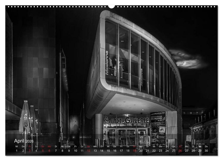 Produktbild: Heilbronn bei Nacht (Wandkalender 2026 DIN A2 quer), CALVENDO Monatskalender