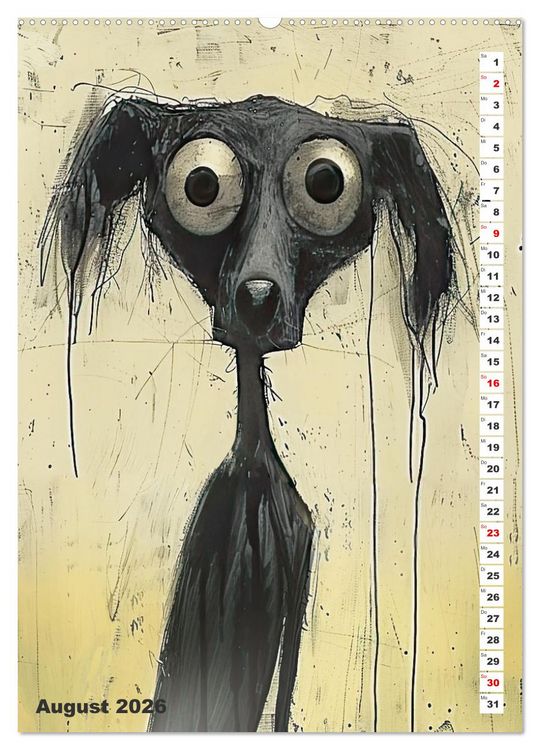 Produktbild: Hund mit Pfiff (Wandkalender 2026 DIN A2 hoch), CALVENDO Monatskalender