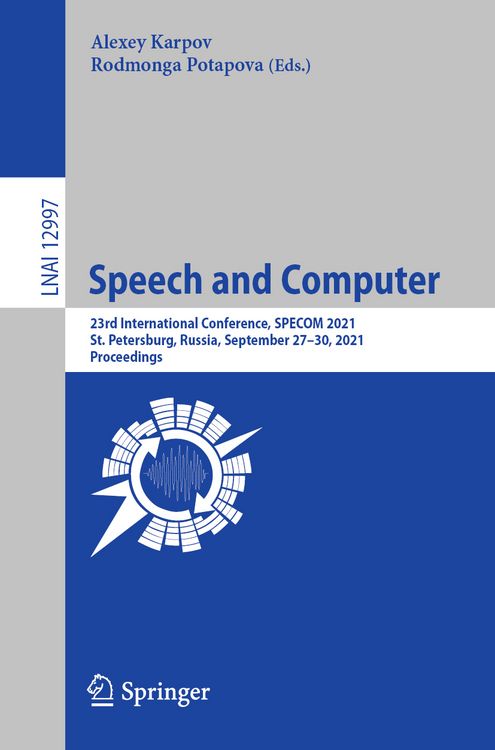 Produktbild: Speech and Computer