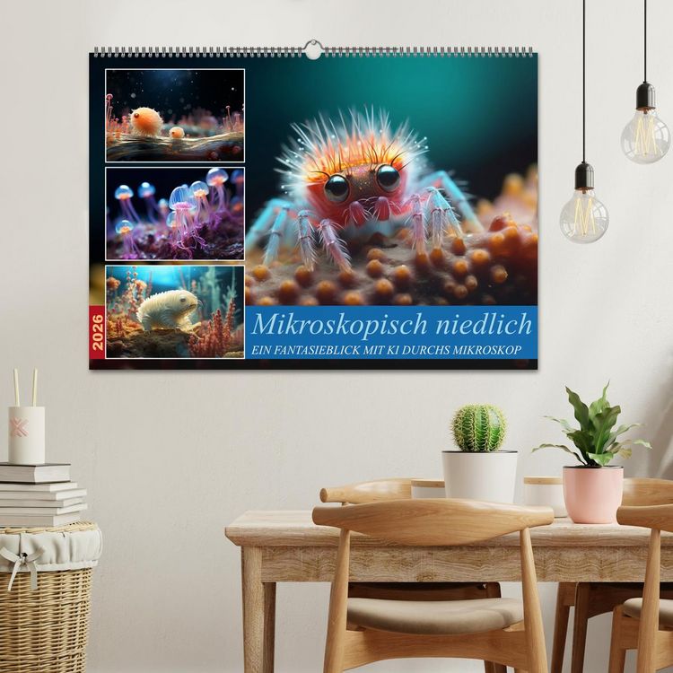Produktbild: Mikroskopisch niedlich (Wandkalender 2026 DIN A2 quer), CALVENDO Monatskalender