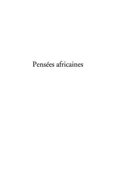 Produktbild: Pensees africaines