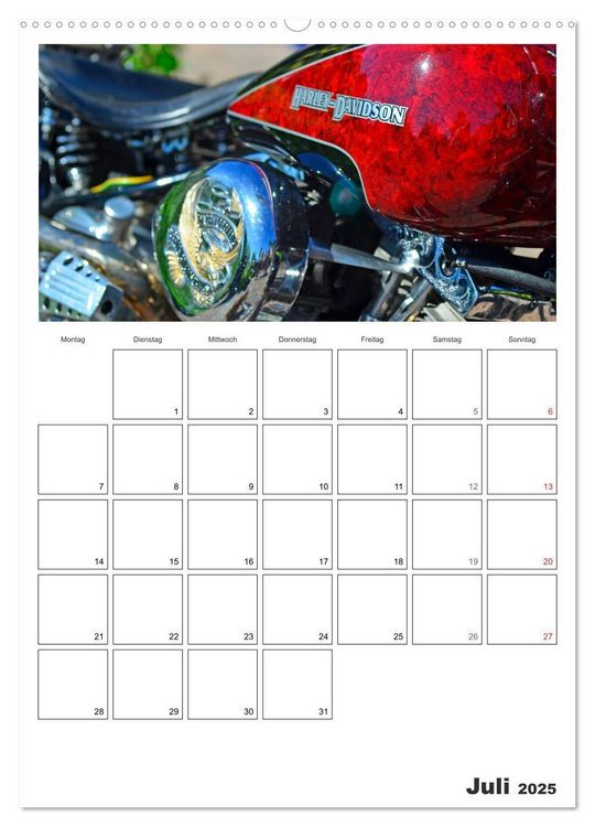 Produktbild: Best of Harley-Davidson Custom-Style 2025 (hochwertiger Premium Wandkalender 2025 DIN A2 hoch), Kunstdruck in Hochglanz