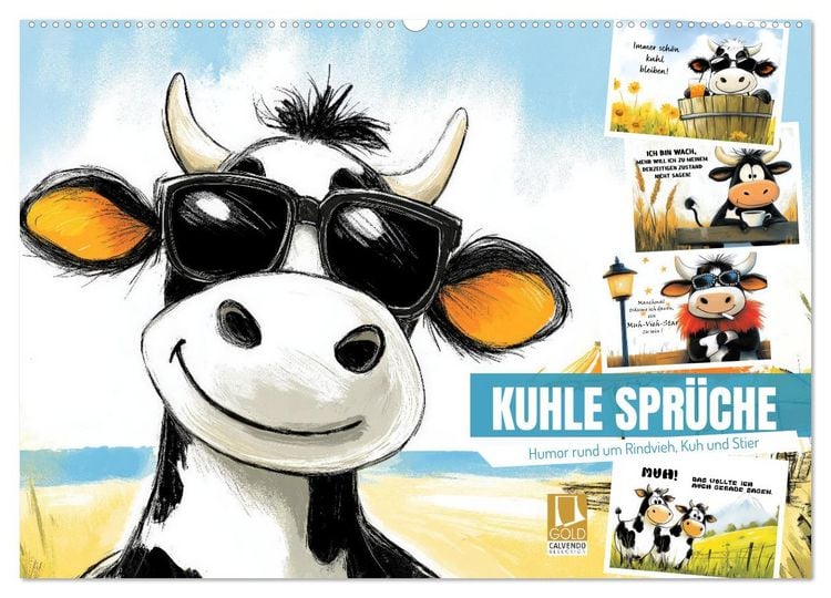 Produktbild: Kuhle Spr&uuml;che (Wandkalender 2026 DIN A2 quer), CALVENDO Monatskalender