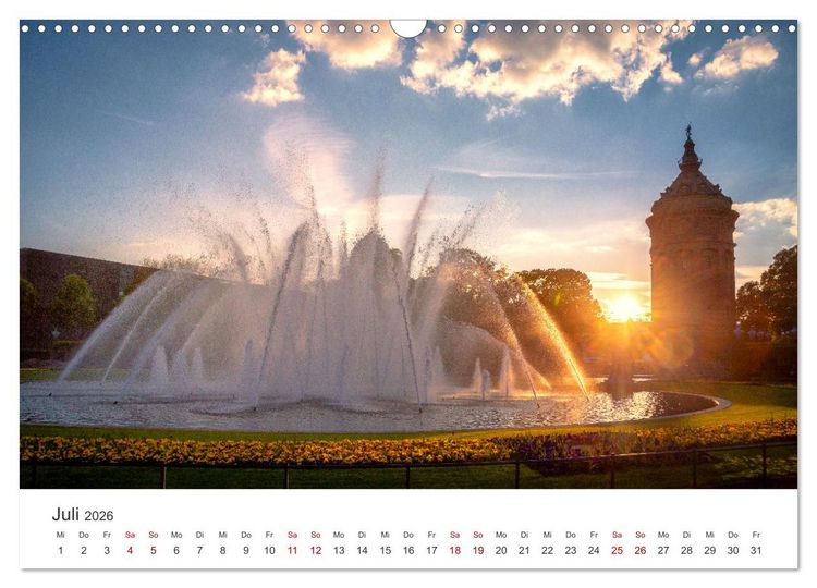 Produktbild: Der Mannheimer Wasserturm (Wandkalender 2026 DIN A3 quer), CALVENDO Monatskalender