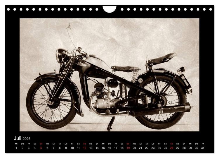 Produktbild: Motorrad Oldtimer aus &Ouml;sterreich (Wandkalender 2026 DIN A4 quer), CALVENDO Monatskalender