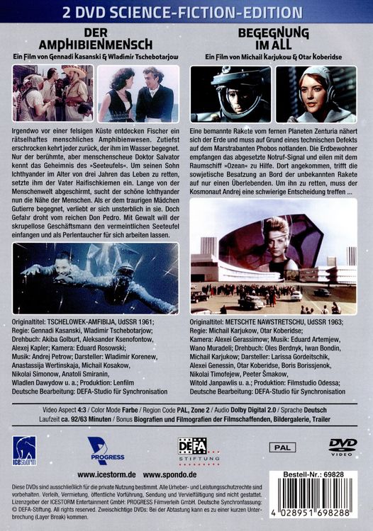 Produktbild: Der Amphibienmensch / Begegnung im All [2 DVDs]