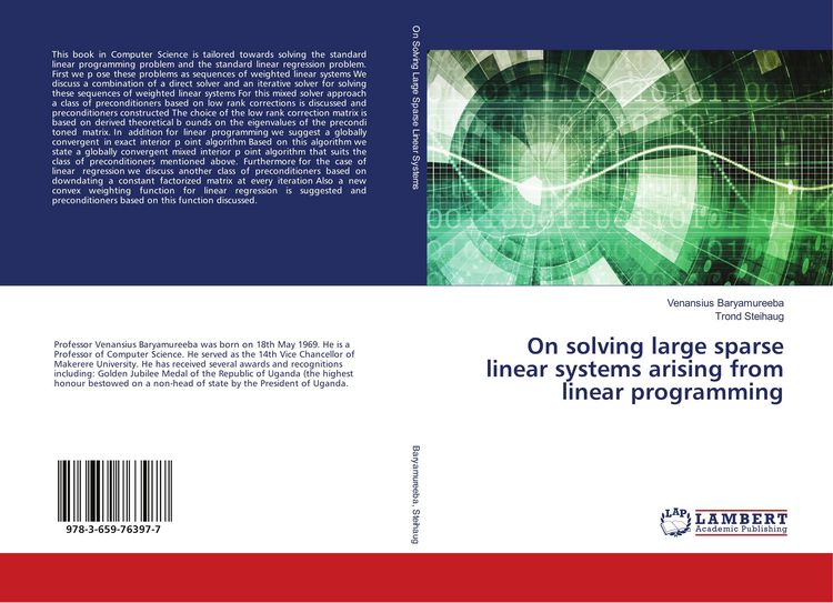 Produktbild: On solving large sparse linear systems arising from linear programming