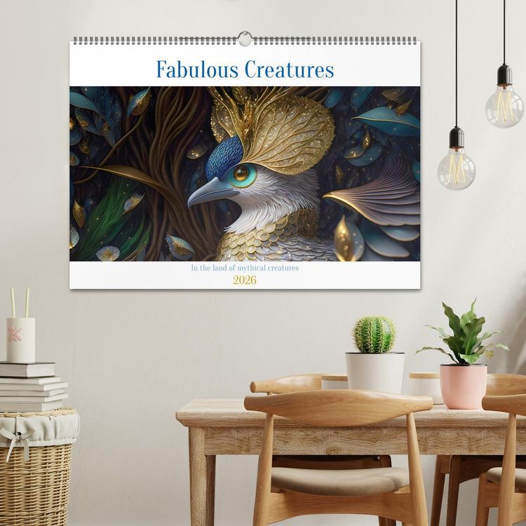 Produktbild: Fabulous creatures - In the land of mythical creatures (Wall Calendar 2026 DIN A2 landscape), CALVENDO 12 Month Wall Calendar