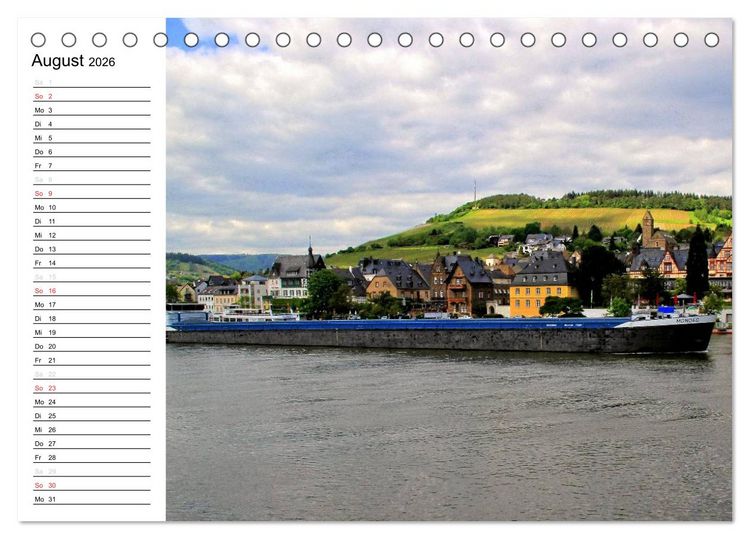 Produktbild: Der wundersch&ouml;nen Mosel entlang &ndash; Von Koblenz bis Trier (Tischkalender 2026 DIN A5 quer), CALVENDO Monatskalender