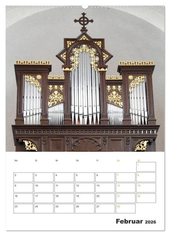 Produktbild: Orgeln zum Verlieben! (Wandkalender 2026 DIN A2 hoch), CALVENDO Monatskalender
