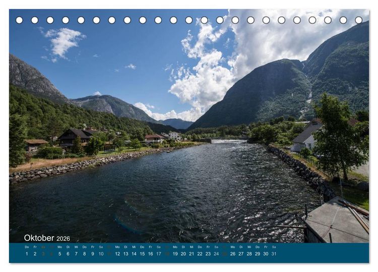 Produktbild: Norwegen atemberaubende Landschaft (Tischkalender 2026 DIN A5 quer), CALVENDO Monatskalender