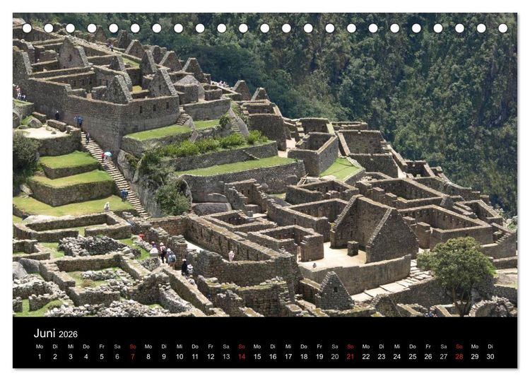Produktbild: Machu Picchu - Die Stadt in den Wolken (Tischkalender 2026 DIN A5 quer), CALVENDO Monatskalender