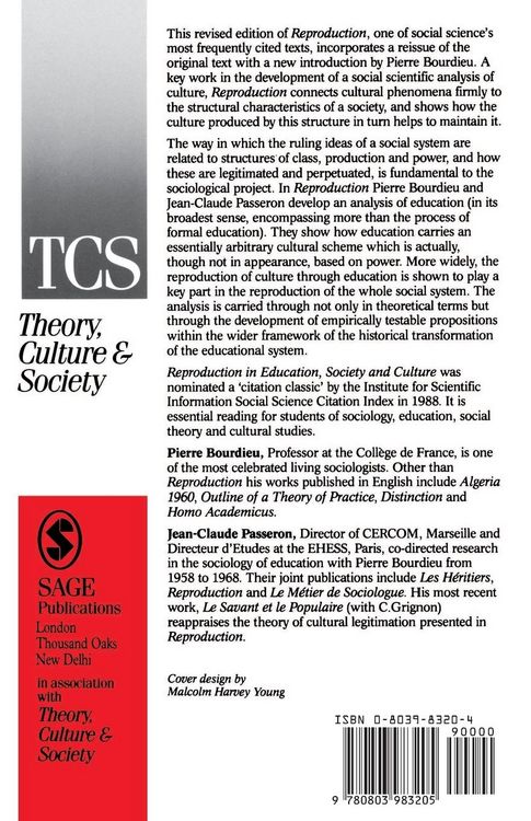 Produktbild: Reproduction in Education, Society and Culture