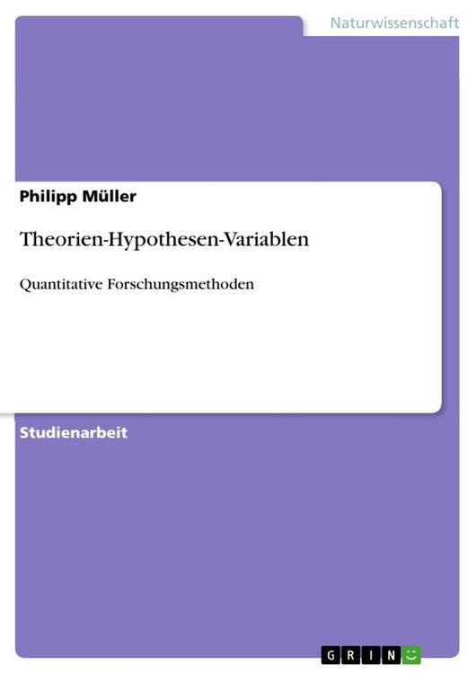 Produktbild: Theorien-Hypothesen-Variablen