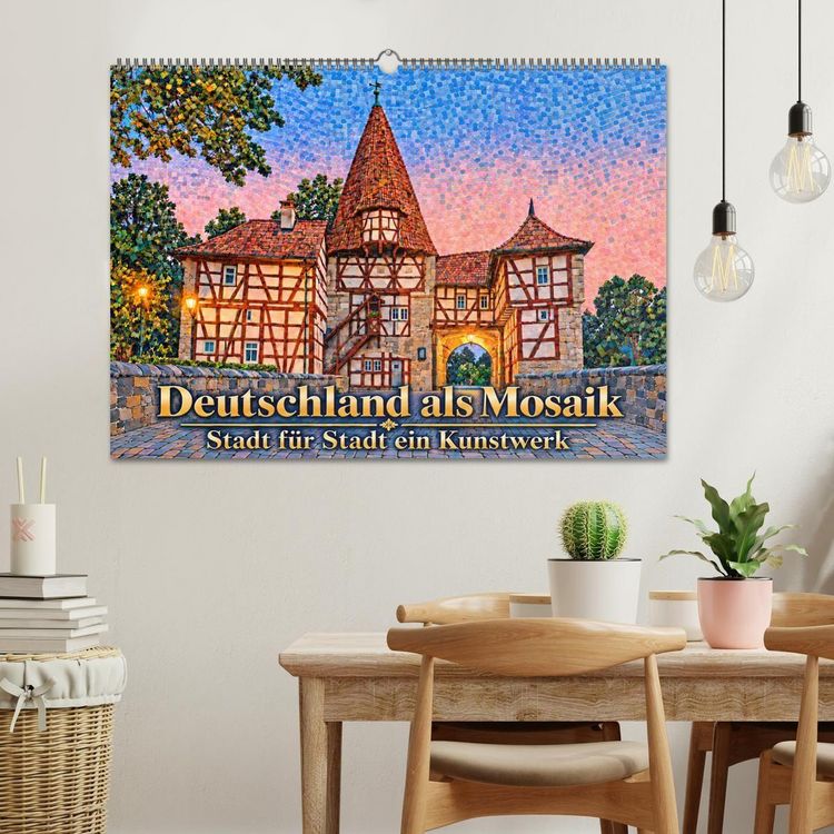 Produktbild: Deutschland als Mosaik. Stadt f&uuml;r Stadt ein Kunstwerk (Wandkalender 2027 DIN A2 quer), CALVENDO Monatskalender
