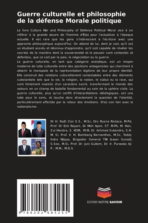 Produktbild: Guerre culturelle et philosophie de la d&eacute;fense Morale politique
