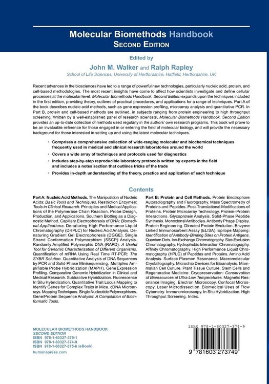 Produktbild: Molecular Biomethods Handbook