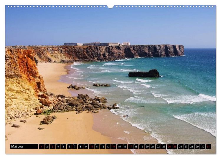 Produktbild: Algarve (hochwertiger Premium Wandkalender 2026 DIN A2 quer), Kunstdruck in Hochglanz