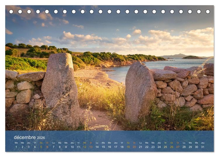 Produktbild: Sardaigne - L'&acirc;me sauvage de la M&eacute;diterran&eacute;e (Calendrier de bureau 2026 DIN A5 vertical), CALVENDO calendrier mensuel