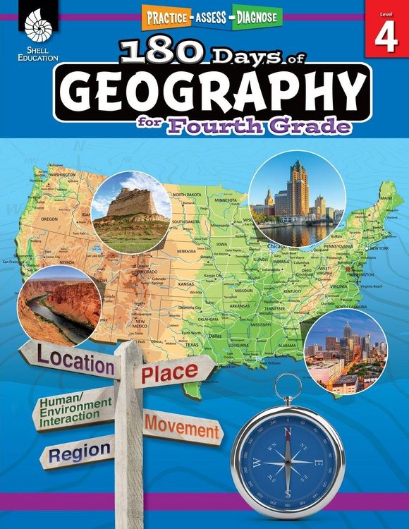 Produktbild: 180 Days of Geography for Fourth Grade