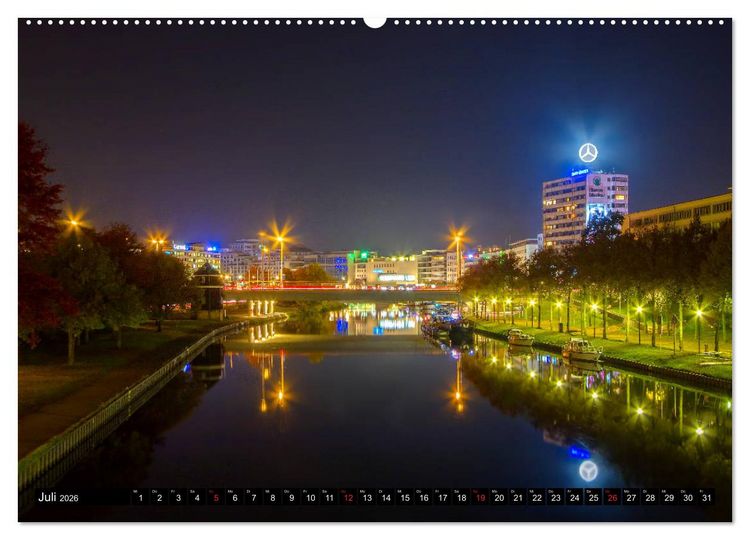 Produktbild: City Lights Saarbr&uuml;cken (hochwertiger Premium Wandkalender 2026 DIN A2 quer), Kunstdruck in Hochglanz