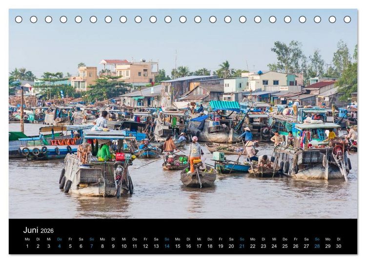 Produktbild: Das Mekong-Delta (Tischkalender 2026 DIN A5 quer), CALVENDO Monatskalender
