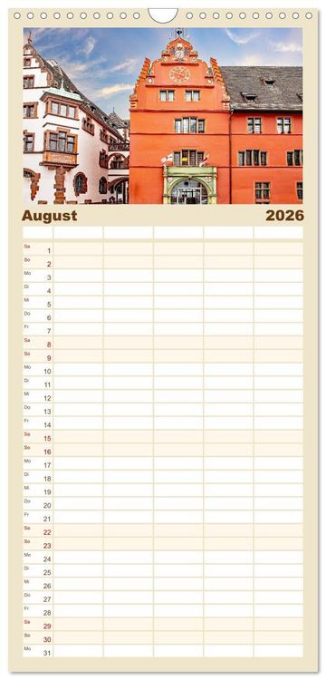 Produktbild: Familienplaner 2026 - Freiburg - Breisgau Metropole mit 5 Spalten (Wandkalender, 21 x 45 cm) CALVENDO