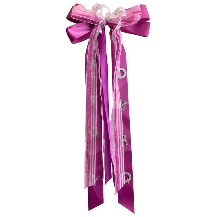 Produktbild: Nestler Schult&uuml;tenschleife rosa/wei&szlig; 23x50cm