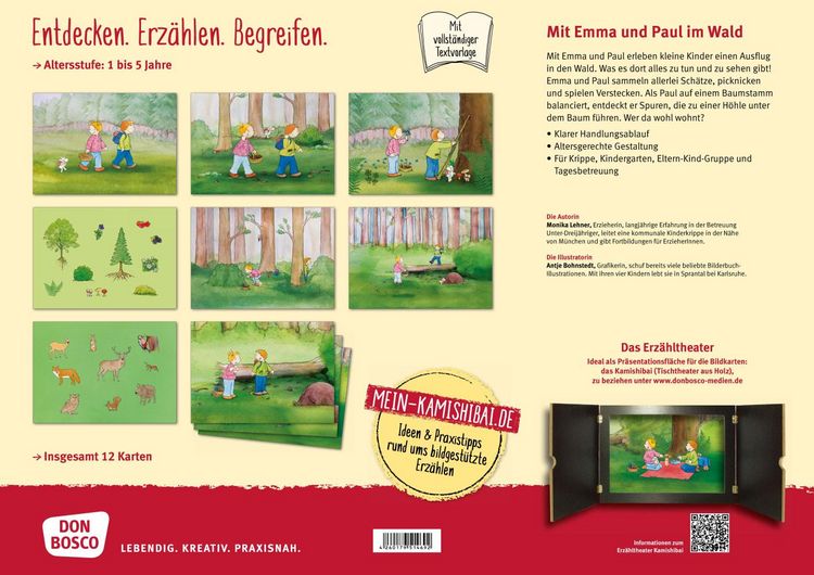 Produktbild: Einen Waldtag erleben mit Emma und Paul. Kamishibai Bildkartenset.