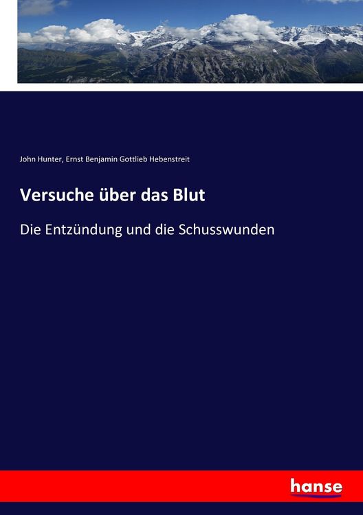 Produktbild: Versuche &uuml;ber das Blut