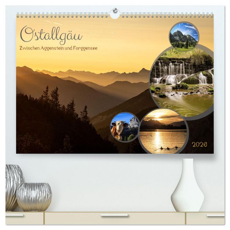 Produktbild: Ostallg&auml;u - Zwischen Aggenstein und Forggensee (hochwertiger Premium Wandkalender 2026 DIN A2 quer), Kunstdruck in Hochglanz