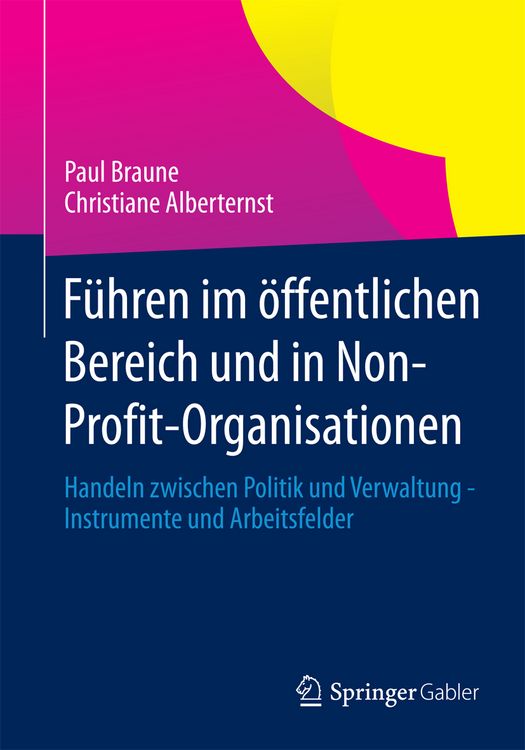 Produktbild: F&uuml;hren im &ouml;ffentlichen Bereich und in Non-Profit-Organisationen