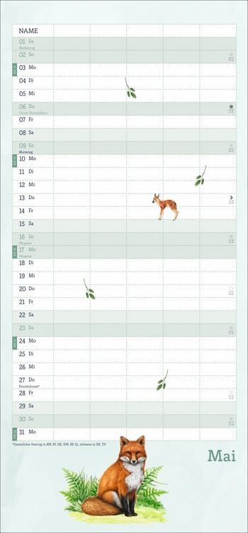 Produktbild: tm Tiere des Waldes Familienplaner 2027