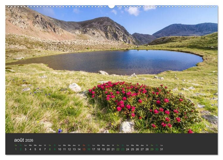 Produktbild: Lacs de montagne. Miroir des cimes (Calendrier mural 2026 DIN A2 vertical) calendrier de bureau