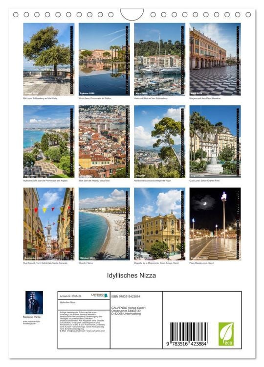Produktbild: Idyllisches Nizza (Wandkalender 2026 DIN A4 hoch), CALVENDO Monatskalender