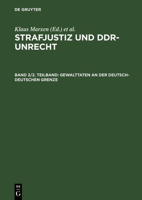 Produktbild: Gewalttaten an der deutsch-deutschen Grenze