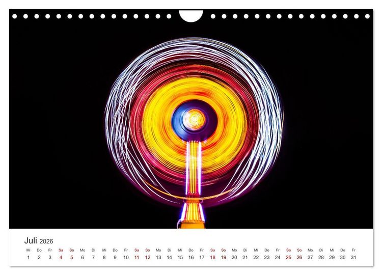 Produktbild: Lightpainting - Malen mit Licht und Zeit (Wandkalender 2026 DIN A4 quer), CALVENDO Monatskalender