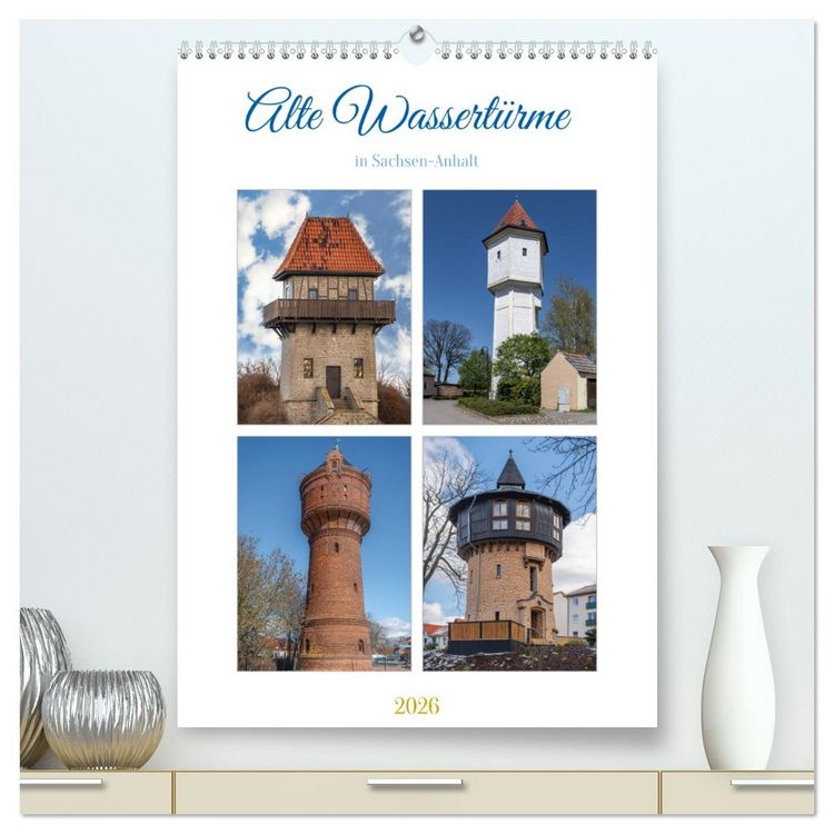 Produktbild: Alte Wassert&uuml;rme (hochwertiger Premium Wandkalender 2026 DIN A2 hoch), Kunstdruck in Hochglanz